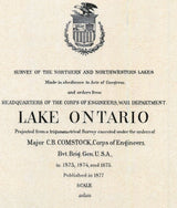 1877 Nautical Map of Lake Ontario