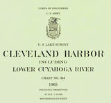 1965 Nautical Map of Cleveland Harbor