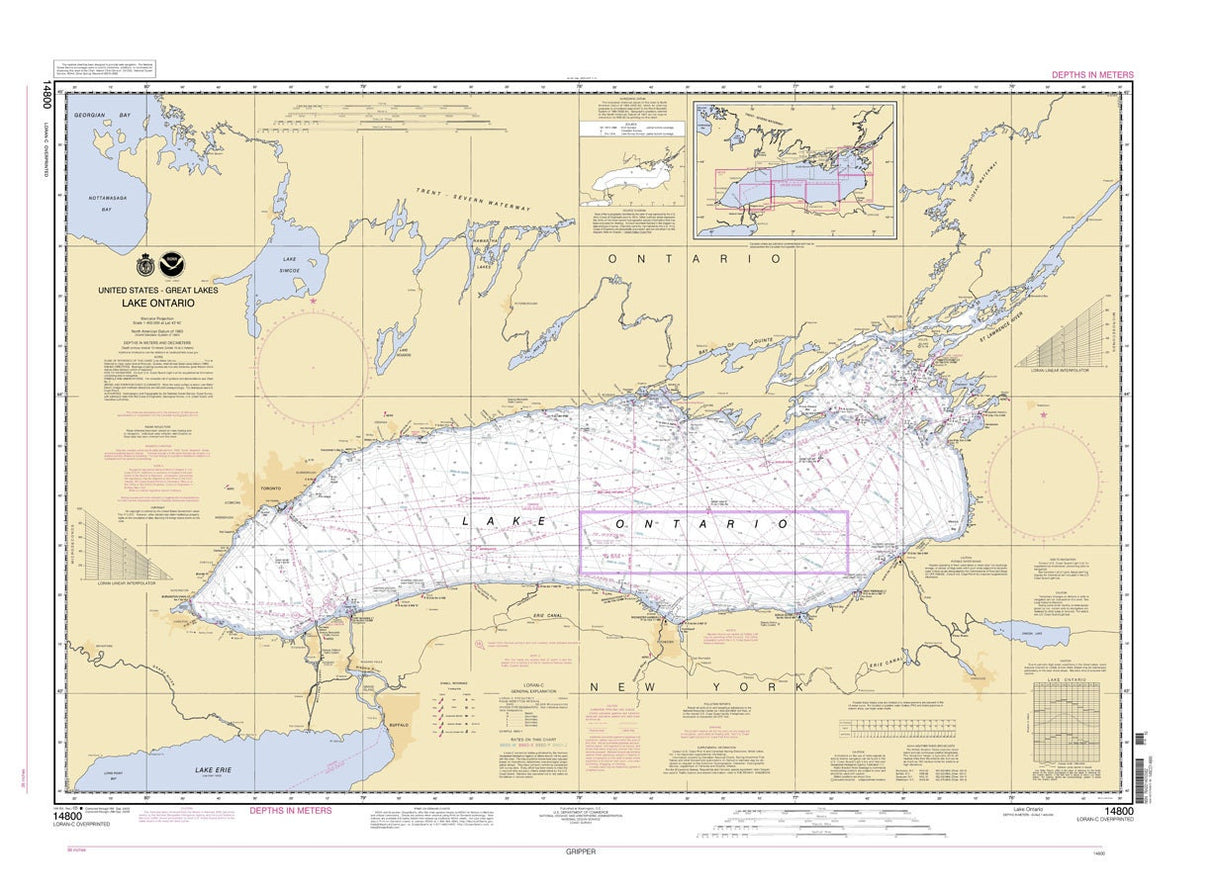 2005 Nautical Map of Lake Ontario