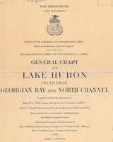 1910 Nautical Map of Lake Huron and Georgian Bay