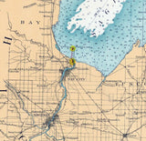 1910 Nautical Map of Lake Huron and Georgian Bay