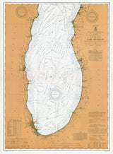 1905 Nautical Map South End of Lake Michigan