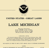 2002 Nautical Map of Lake Michigan