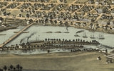 1867 Panoramic Map of Saginaw City Michigan