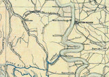 1863 Military Map of Louisiana and New Orleans