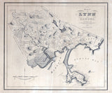1829 Map of Lynn and Saugus Massachusetts
