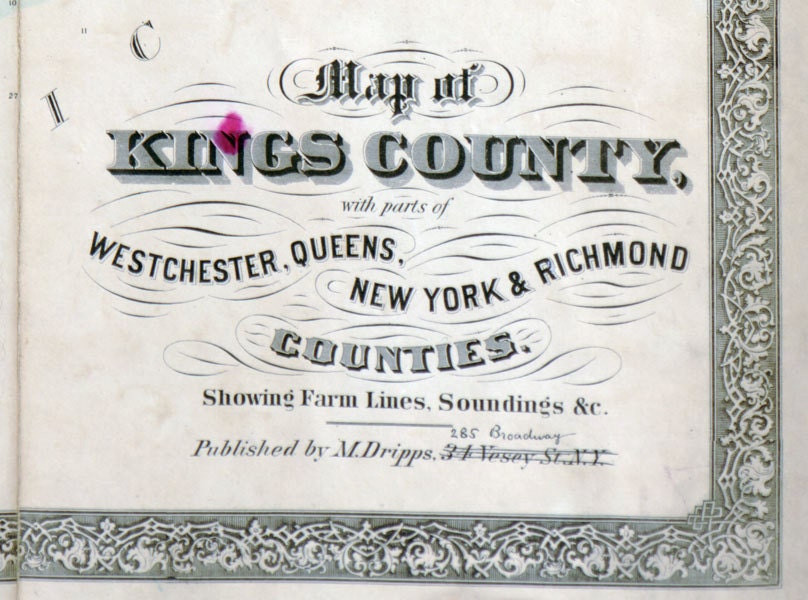 1872 Map of Kings County New York