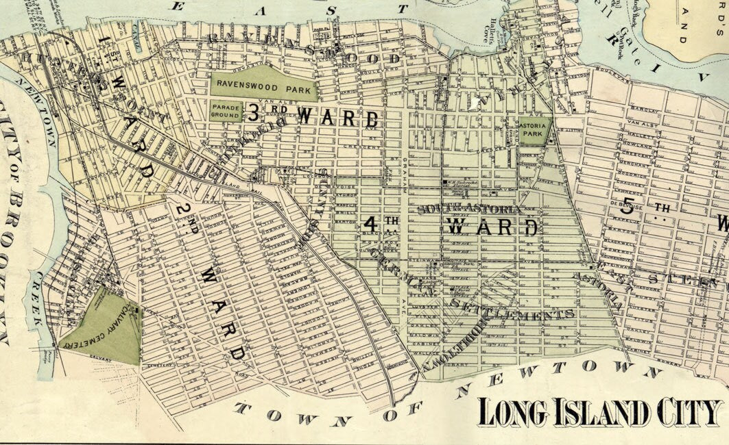 1886 Map of Kings and Queens County New York