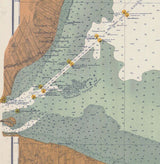 1903 Nautical Map of Lake Saint Clair