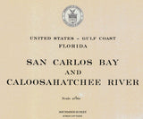 1930 Nautical Map of San Carlos Bay & Caloosahatchee River Florida