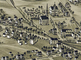 1894 Aerial Map of Sellersville Bucks County Pennsylvania