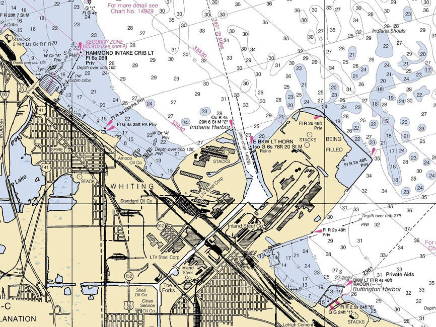 2006 Nautical Map of Chicago Lake Front Lake Michigan