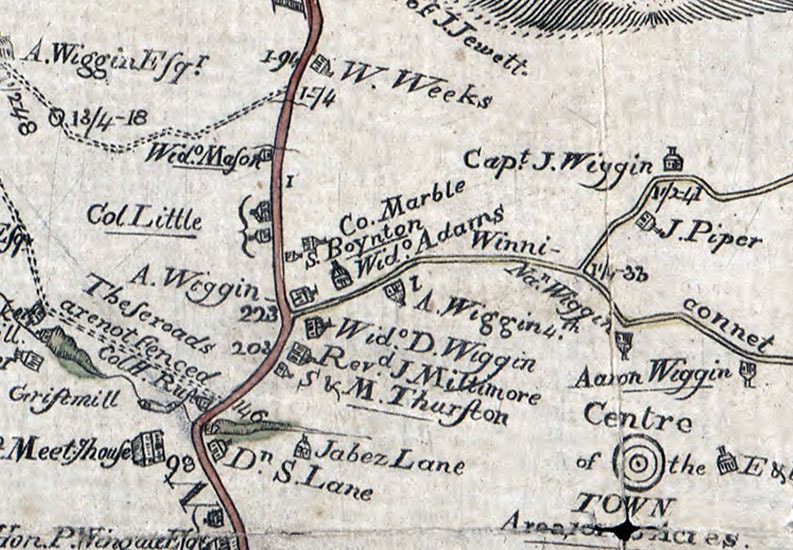 1793 Map of Stratham New Hampshire