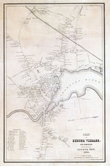 1845 Map of Exeter Village New Hampshire