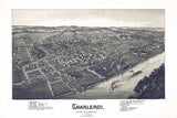 1897 Aerial Map of Charleroi Washington County PA