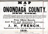 1859 Map of Onondaga County New York