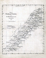 1873 Map of Piedmont Virginia