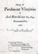 1873 Map of Piedmont Virginia