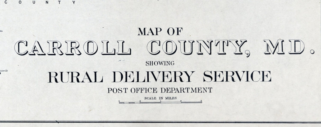 1911 Map of Carroll County Maryland